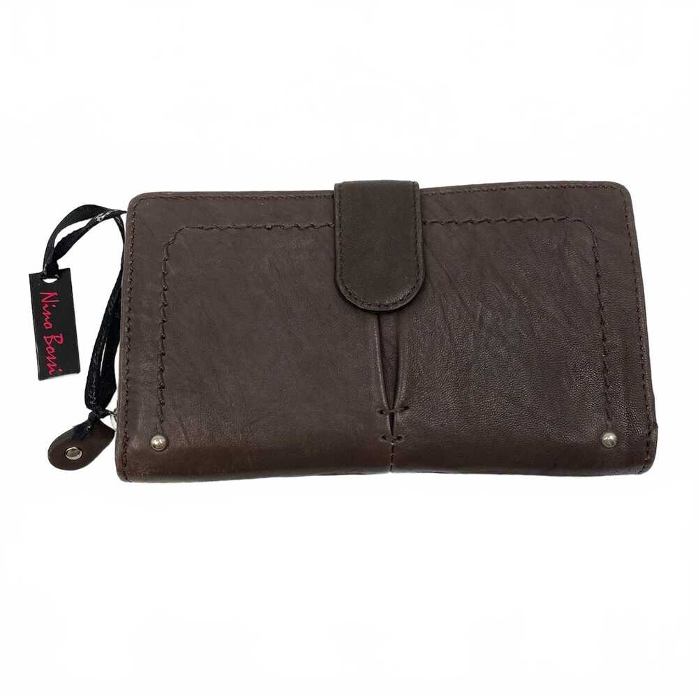 Nina Bossi Brown Leather Bifold Wallet | Classic Clutch for Women